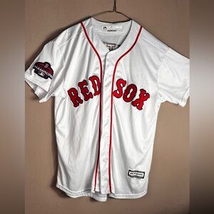 Majestic Red Sox White and Red Jersey